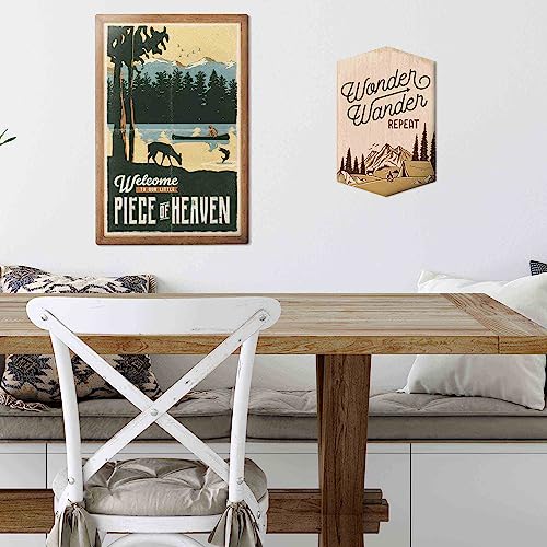 Open Road Brands Welcome To Our Piece Of Heaven Wall Decor - Large Lake House Wall Art For Living Room, Kitchen Or Entryway #TOP4