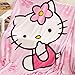 OKlife Throw Blanket Fleece Cartoon Hello Kitty Printing 56'' x 40'' Kid Super Plush Soft Warm for Napping, Couch Chair, Baby Crib, Living Room (Kitty)