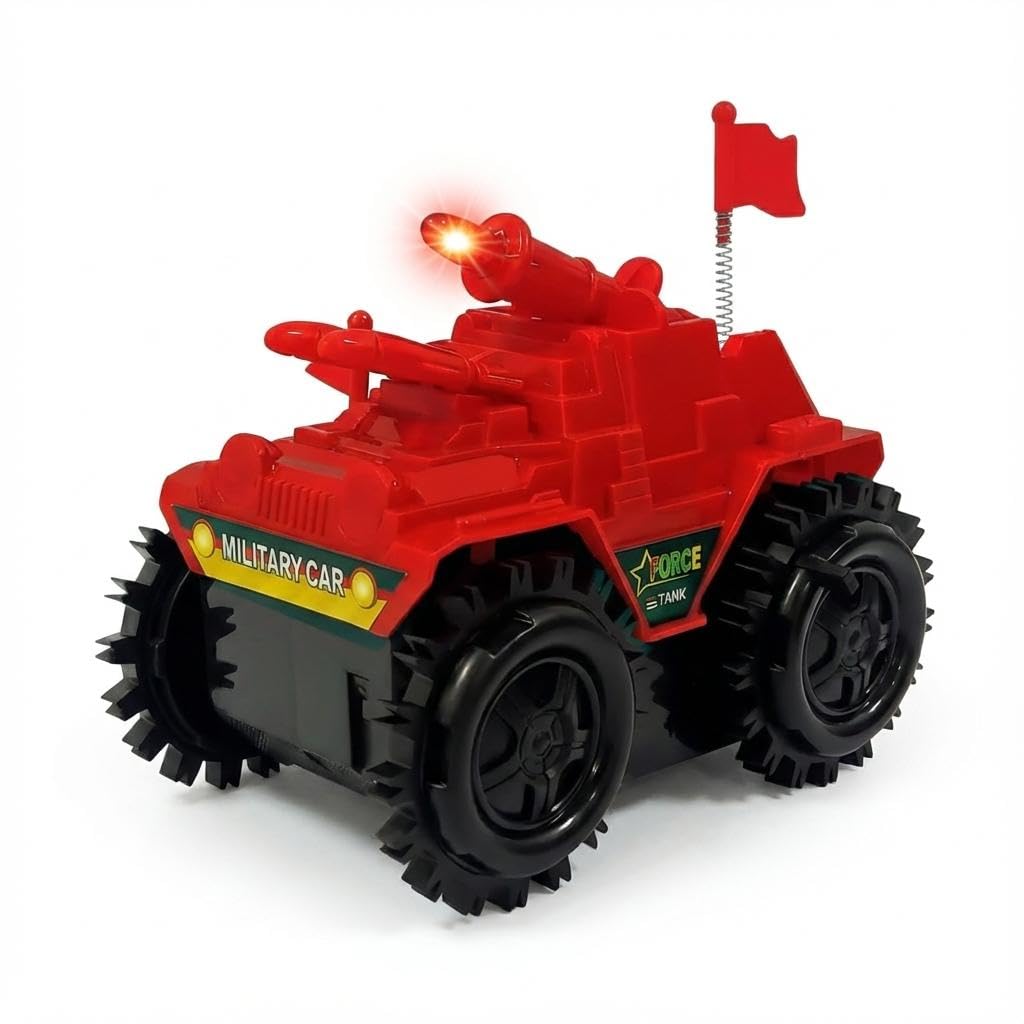 Rowan Tumbling Tank Toy for Kids, 360 Stunt Fighter with Lights, Ages 3+ 1