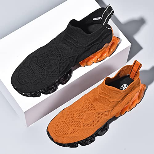 Image of Poramea Mens Slip on Loafers Walking Tennis Shoes Laceless Running Blade Sneakers Mesh Trail Jogging Casual Athletic