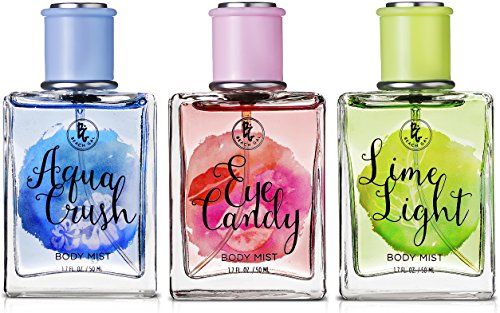 Beach Gal Variety Collection Body Mist Perfume Gift Set for Women, 3 - 1.7 Oz Spray