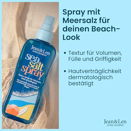 Jean & Len Sea Salt Spray für Volumen, Fülle & Griffigkeit, mit Meersalz & Algen-Extrakt, für Beachwaves...