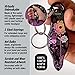 MUNIO Self Defense Keychain – Lightweight, Stylish & Portable Safety Tool for Women & Men – Non-Lethal Kubotan, Easy to Use, TSA Approved – Made in USA – Modern Flowers Design
