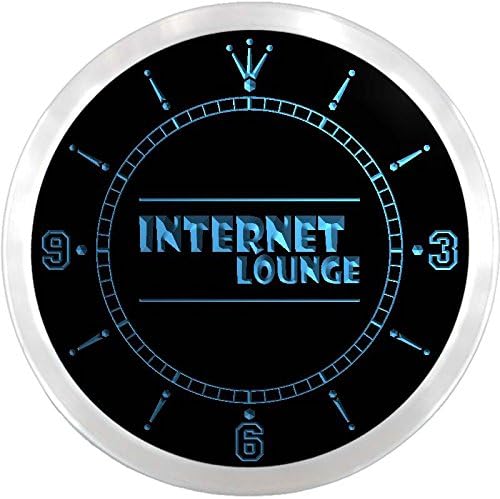ADVPRO nc0587-b Internet Lounge Cafe Shop Access Neon Sign LED Wall Clock