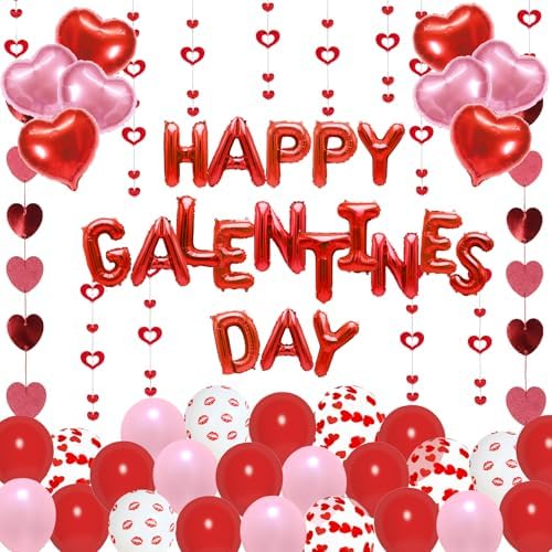 Amandir 105pcs Galentines Day Decorations, 16'' Happy Galentines ...