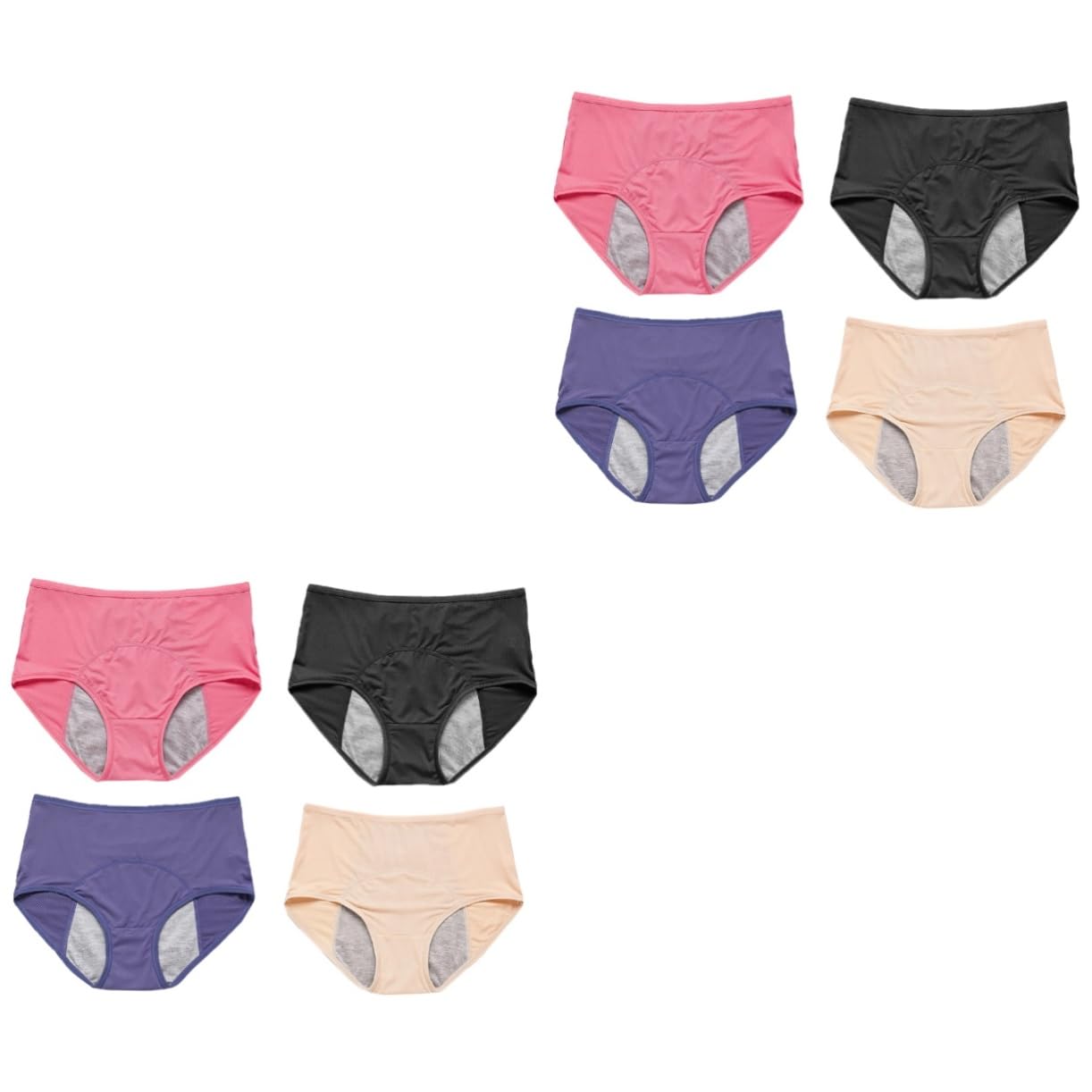 GALPADA 8 Piezas Pantalones Sanitarios Bragas Ropa Interior De Época Calzones Menstruales Calzoncillos Sanitarios Calzoncillos a Prueba De Fugas Perder Absorber Agua Tía Nylon
