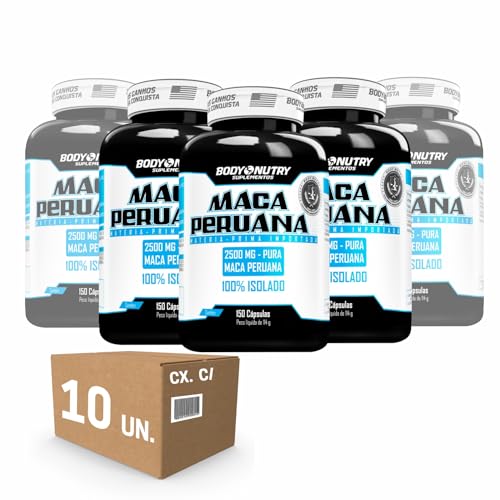 Kit 10x Maca Peruana Premium 2500mg 100% Pura Pote 150 Cápsulas Matéri...