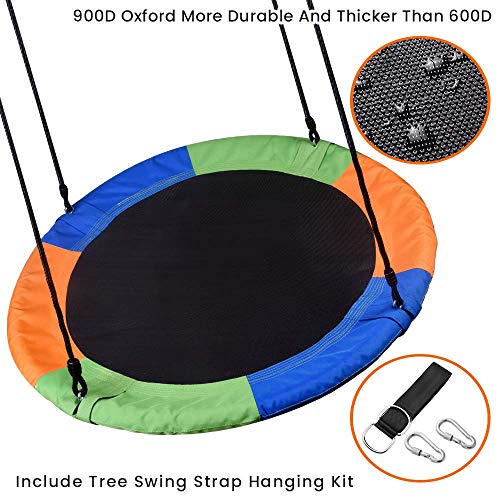 WONDERVIEW Tree Swing, Outdoor Swing with Hanging Strap Kit, 40 Inch Diameter 600lb