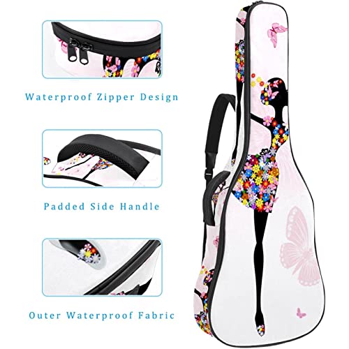 Étui de protection rembourré pour guitare acoustique classique Noir craquelé, Multicolore 08, 42.9×16.9×4.7 in… - Les Beatles, Paul McCartney, John Lennon, RIngo Starr, George Harrison Étui de protection rembourré pour guitare acoustique classique Noir craquelé, Multicolore 08, 42.9x16.9x4.7 in… – Image 5