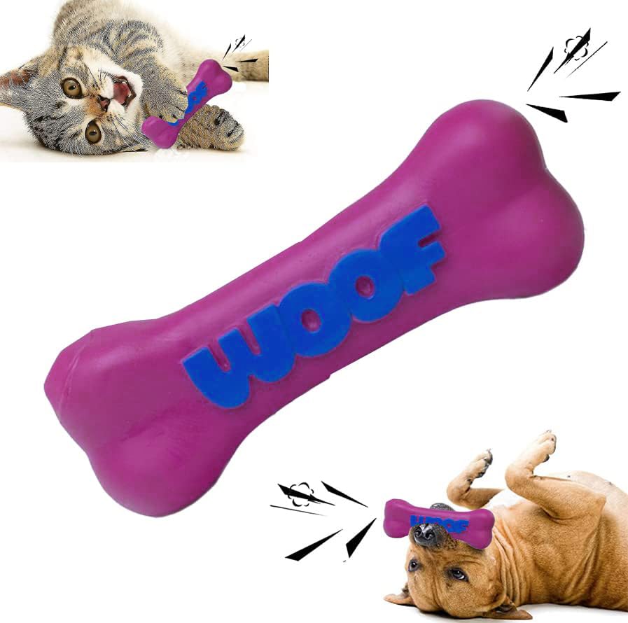 Pups&Pets Bone Rubber Squeeze Dog & Cat Chew Toys with Sound I BPA Free I Chemical Free I Safe & Non-Toxic Dog Toy | Dog/Kitten/Cat Chew Toys Chewers (Pack of 1) (B0C74P6563) Amazon Price History, Amazon Price Tracker