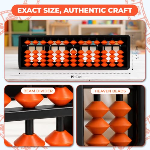 Image of Ratna's 13 Rods Abacus Educational Learning Tool for Kids to Enhance Their Counting Skills and Mathematics