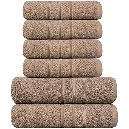 PH Pleasant Home Badezimmer Handtucher-Set 6teilig – 2 Badehandtücher & 4 Handtücher – 100% Baumwolle – 550 g/m²…