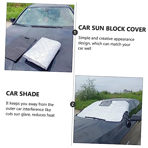 Parasol trasero para coche y protector solar anticongelante universal de doble capa 7