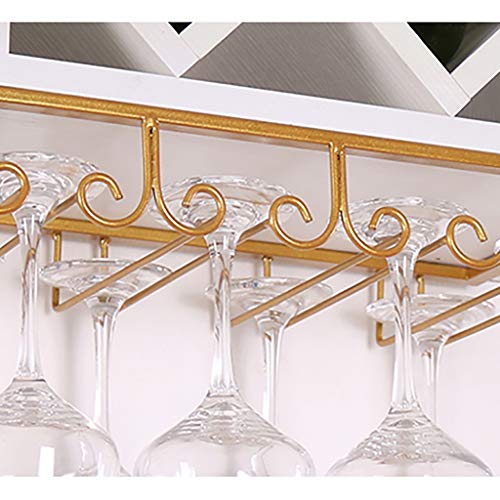 Soporte para botellas de vino de hierro forjado blanco miniatura 6