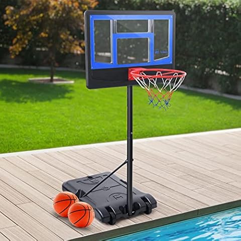 Valwix Tragbarer Pool-Basketballkorb, 119,1 - 159 cm Cover