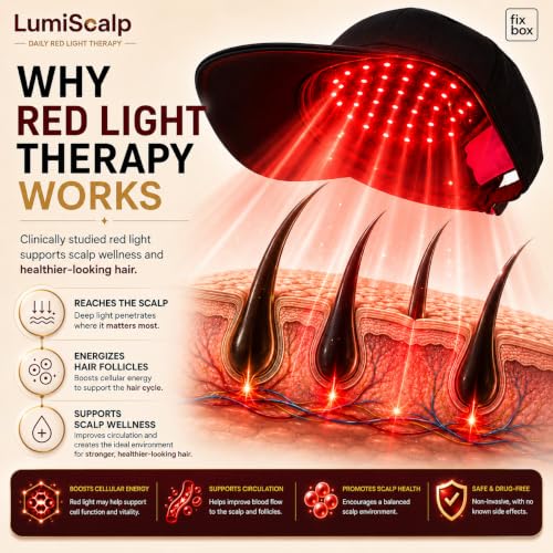 Image of LumiScalp Red Light Therapy Cap for Hair Growth | Stop Hair Fall & Reactivate Dormant Follicles| Wireless & Discreet| Auto Session, No Side Effects & Drug-Free| Laser Technology hair-root Regeneration and Scalp Health