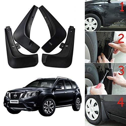 Image of Oshotto (O.E.M Fitting Cup Type) Mud Flap /Splash Guard Compatible with Nissan TERRANO (Set of 4)
