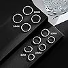 KOMUNJ 5 Pairs Set Stainless Steel Huggie Hinged Hoop Earrings for Men Women, Earrings Men Women Earrings Hoops, Hoop Earrings Set for 8/10/12/14/16mm, Silver #3