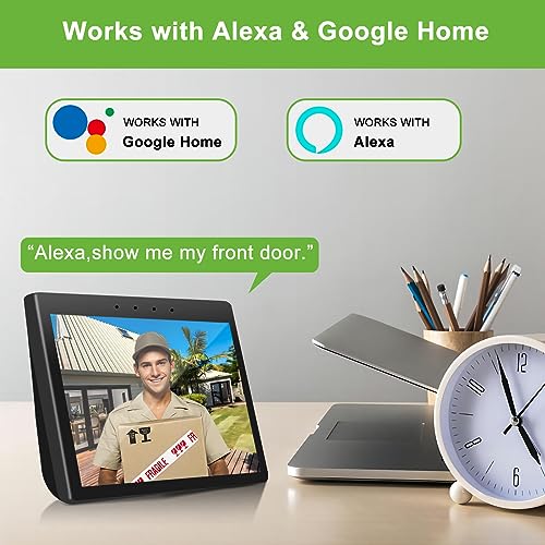 Wireless Video Doorbell Camera with Chime, 1080P Smart WiFi Door Bells Camera, Voice Changer, PIR Motion Detection, 2-Way Audio, Night Vision,Battery Powered, IP66, Works with Alexa & Google Home - Image 4