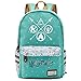 NYLY Mädchen Floral Rucksack Frauen Mode Dating Shopping Reise Rucksack Notebook Casual Daypacks, Harry Potter die tödlichen Heiligtümer Tasche L (Hellgrün) Style-5