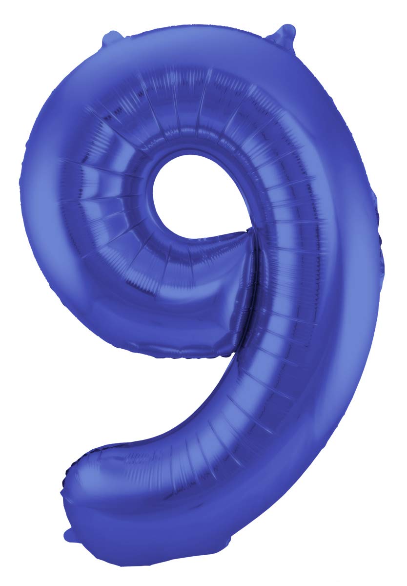 Folat Palloncino in foil Numero 5 Blu pastello metallizzato opaco - 8
