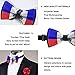 AMRANDOM Adjustable Boys Bow Tie, Haitian Flag, Elegant Solid Stain Silk Novelty Suit Tuxedo Bowtie for School Casual