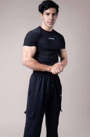 Men Compression Half Sleeves Round Neck T-Shirt for Gym and Sports Wear
