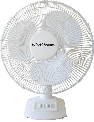 New 16 Inch Desk Fan, Powerful 50 watt Motor, White, Easy to Clean Blades, Durable Steel Safety Grill, 1532 Cubic Feet Per Minute, UL Listed, Thicker Steel and Plastic