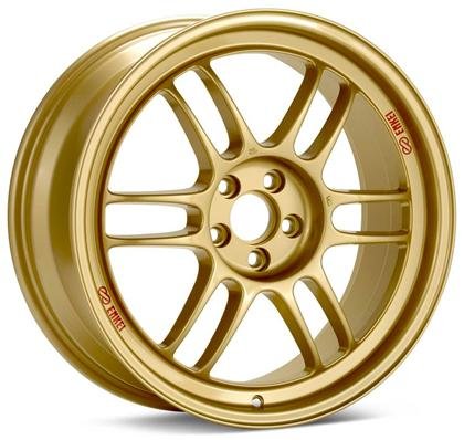 Enkei RPF1 17x9 5x100 45mm Offset Gold Wheels - Set of 4
