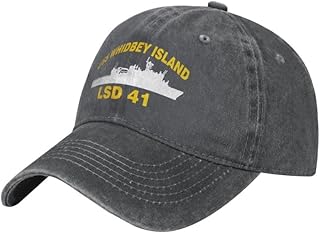 USS Whidbey Island LSD 41 Flag Baseball Caps-Denim Hats Cowboy Knit hat Fisherman's hat