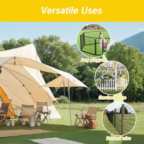 BRBASAP 10 estacas de plástico para tienda con bolsa, amarillas, resistentes para camping y uso exterior miniatura 7
