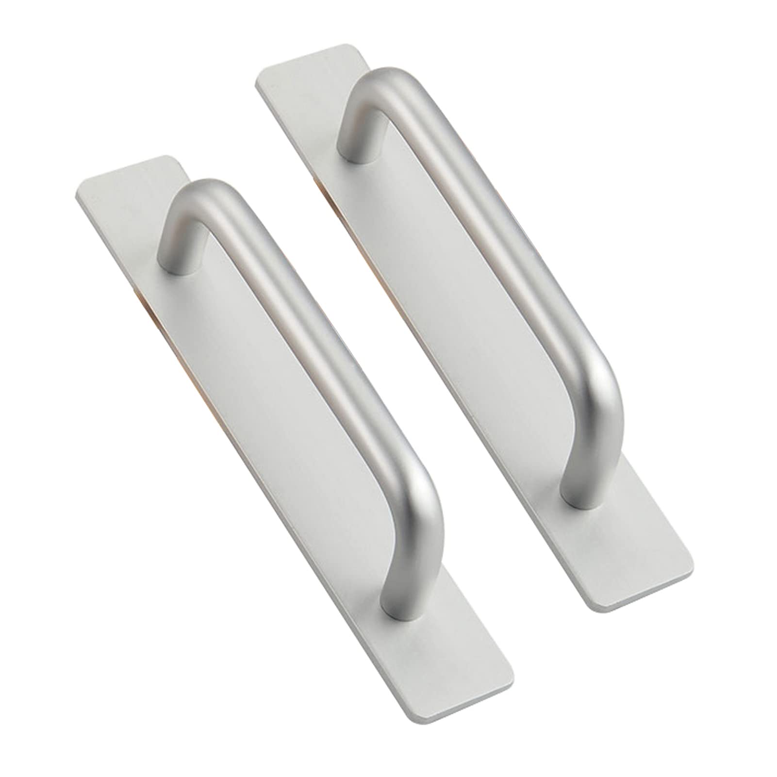 Uchwyty do szafek, uchwyty do szuflad, zestaw 2 szt. Uchwyty do drzwi przesuwnych Silver Barn Solidne okucia ze stopu aluminium, do mebli, szafek, szafek, kuchni, łazienki
