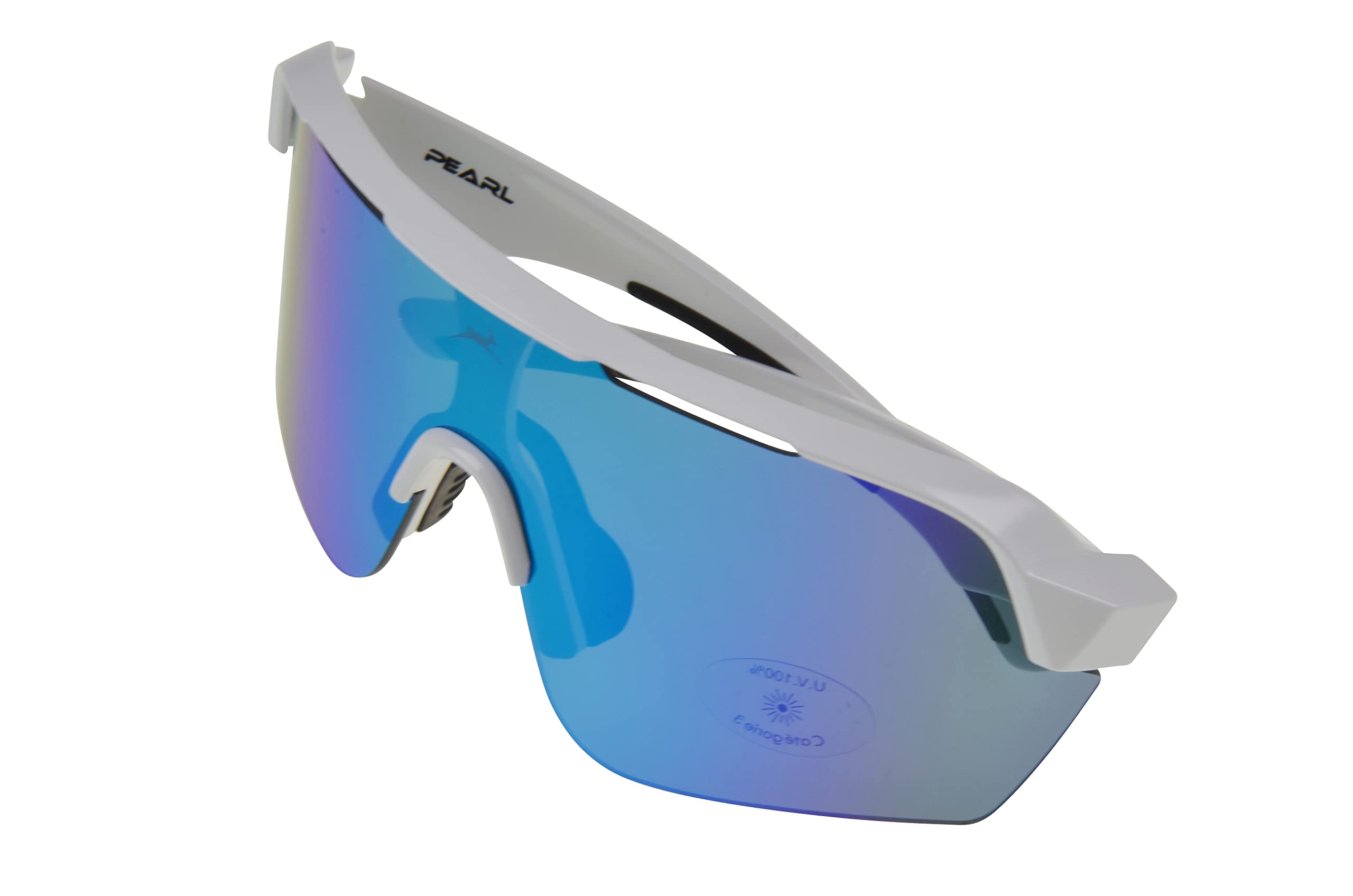 Gamswild WS7138 Occhiali da Sole Sportivi Unisex UV400 TR90 – Lente Monoblocco Antivento per Ciclismo, MTB, Running e Outdoor Uomo Donna– bianco blu