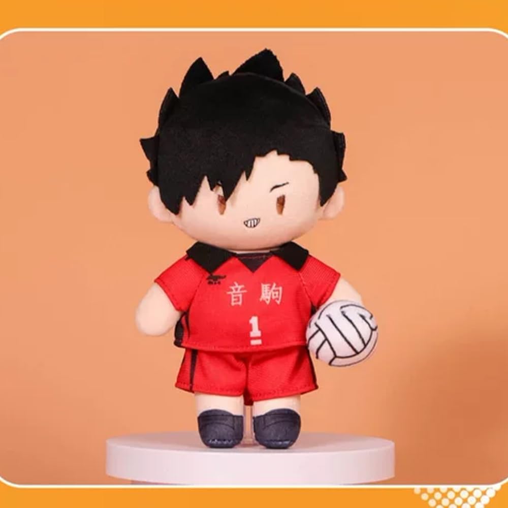 Shoyo Hinata Plüsch-Kome, Kenma, Plüschfigur, Schlüsselanhänger, Anime, PP-Baumwolle, Kissen, 18 cm, weich, gefüllt, pelzig, Tasche, Charm, Sofakissen, Heimdekoration, 4 Stück