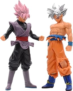 BESTZY Goku figure, d-ragon ball z figurines, D-ragon Ball Goku Anime Figure | 17.5 cm D-ragon Ball Super Goku Figure Anime Toy, Action Figures Anime Gifts and Anime Merch 2PCS（Silver & pink）
