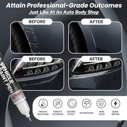 Image of XDOTOAR Magma Grey (Z7Q) Touch Up Paint Compatible with Maruti Suzuki Brezza | Exact Match 2-in-1 Car Scratch Repair Paint Pen | Chip & Nick Repair | Quick Dry Automotive Paint | Includes 1 Disposable Micro Applicator | 18ml