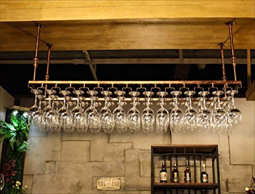 Casillero al revés de hierro para liberar espacio en barras y proteger copas de vino 5