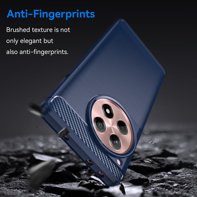 Image of Hybrid Carbon Fiber Back Case for OnePlus 12R (Blue)