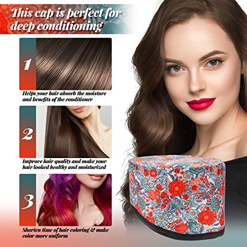 Hair Steamer, 2020 New Upgrade 110V Electric Hair Cap Thermal Cap for Hair Spa Hair Thermal Treatment Deep Conditioning Hair Spa Cap Hair Care Hat for Home Use
