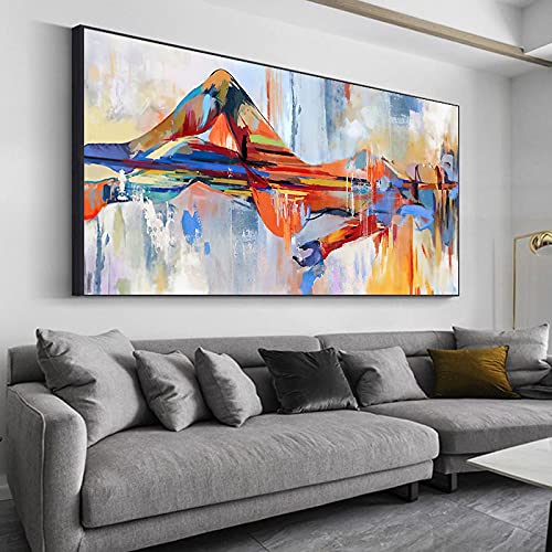 Peinture sur toile Bouddha abstrait 40x80cm pour décoration salon