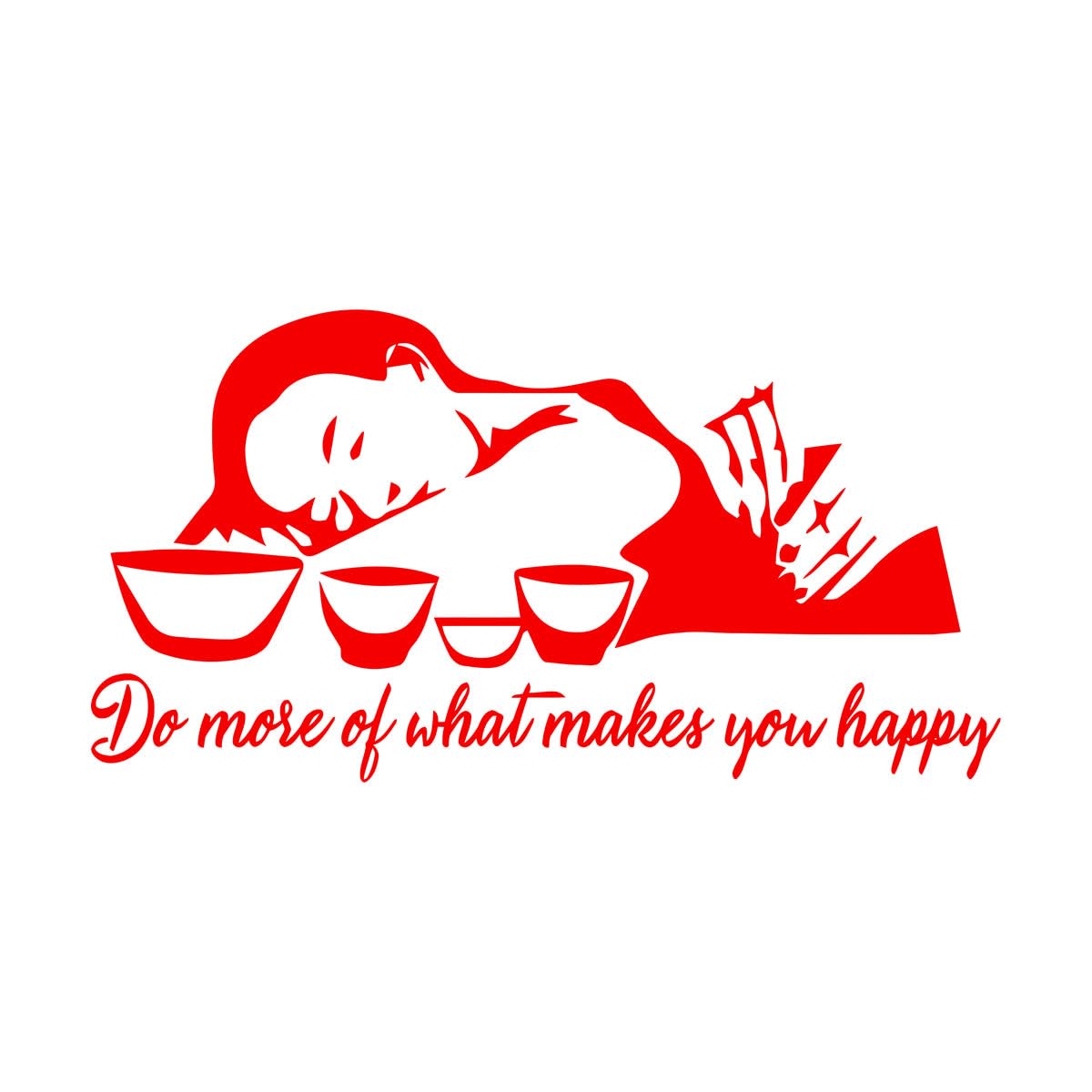 Wall Decals Paster Paper Spa Beauty Spa Beauty Salon Spa Health 72x136.8cm Equipped with Transfer Film kit Extra Large red
