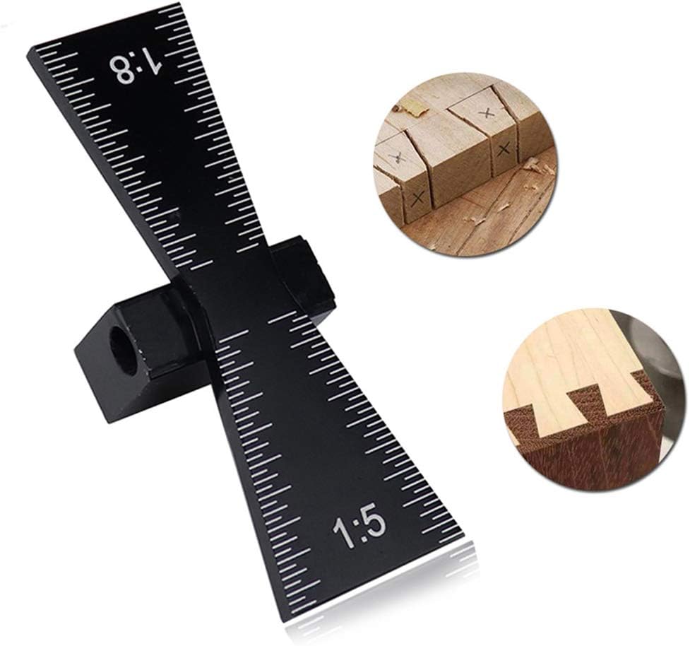 KINJOHI Woodworking Scriber Ruler Aluminum Dovetail Marker Marking Gauge Carpenter Measuring Tools for Wood