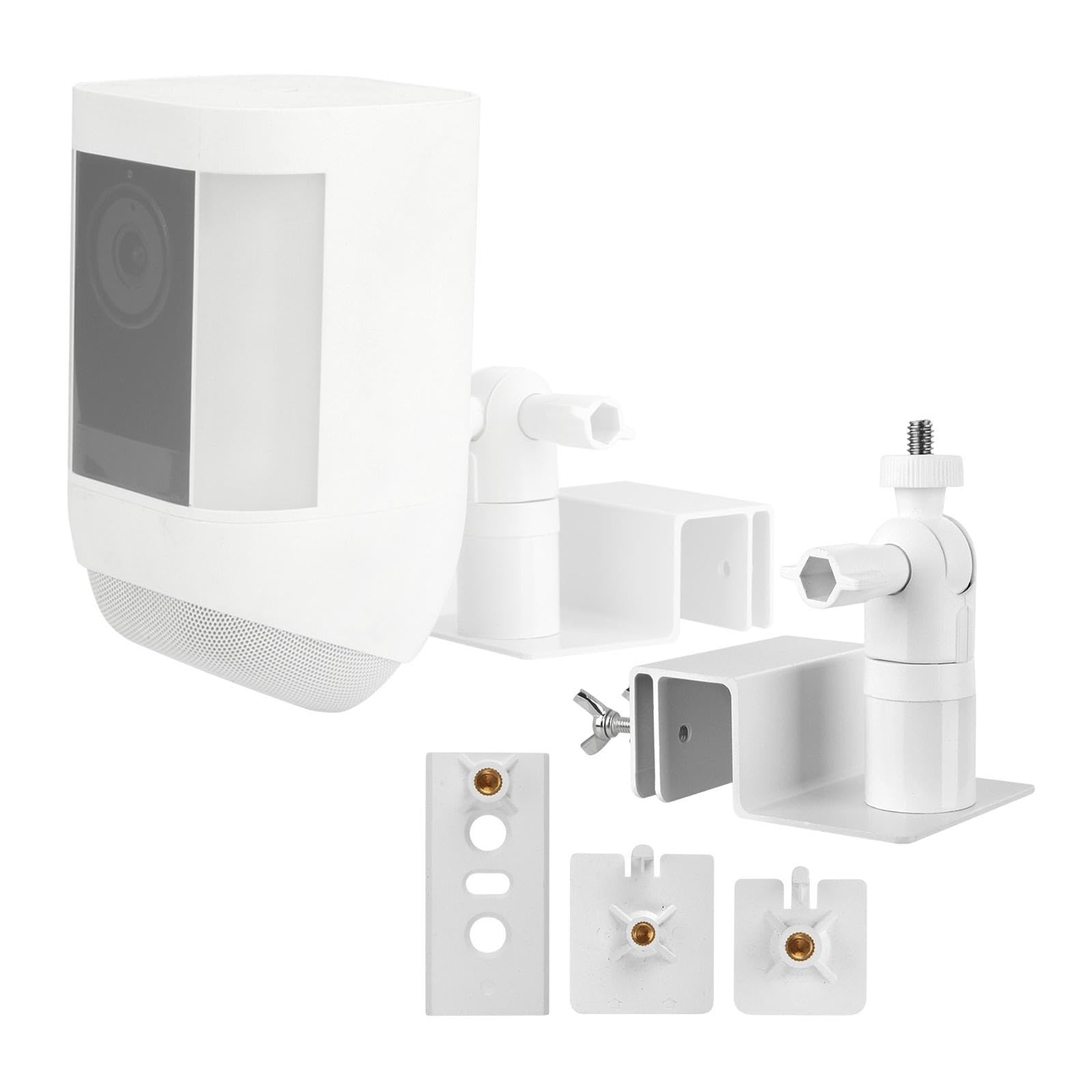 Yiju Security Camera Bracket Gutter Mount Surveillance Camera Holder Adjustable Siding Clips for Indoor Outdoor Dormitory Office, White