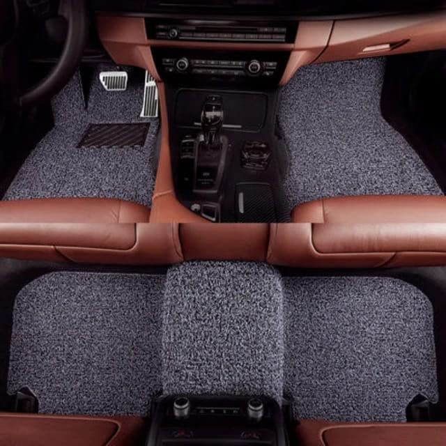 Motella Crafts Universal Car Foot Mat - 3 Pcs Pvc Cushion Noodle Car Mats, Anti-Skid Premium Vinyl Rubber, Dust And Liquid Trapping Built For Comfort, Stylish Car Accessories Interior (Grey Black)-image-47
