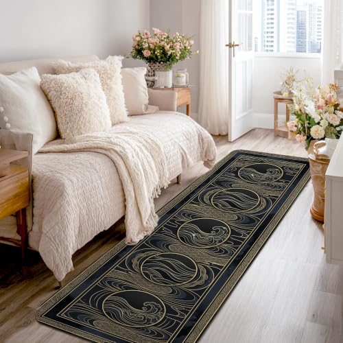 Alfombra de pasillo moderna decorativa para cocina, entrada y lavandería 2