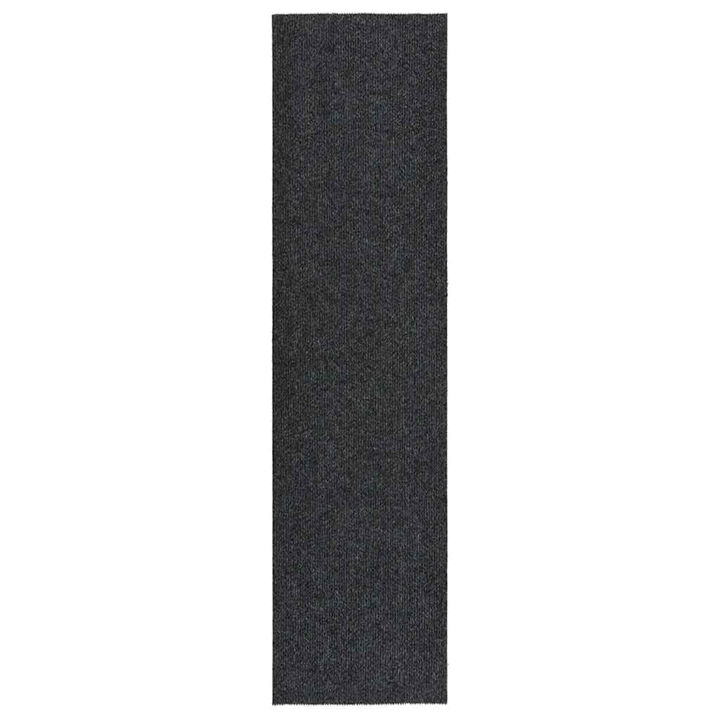 Alfombra antisuciedad, 100 x 400 cm, color antracita, resistente con parte trasera de gel antideslizante para entrada, superficie de fieltro punzonado que absorbe la humedad