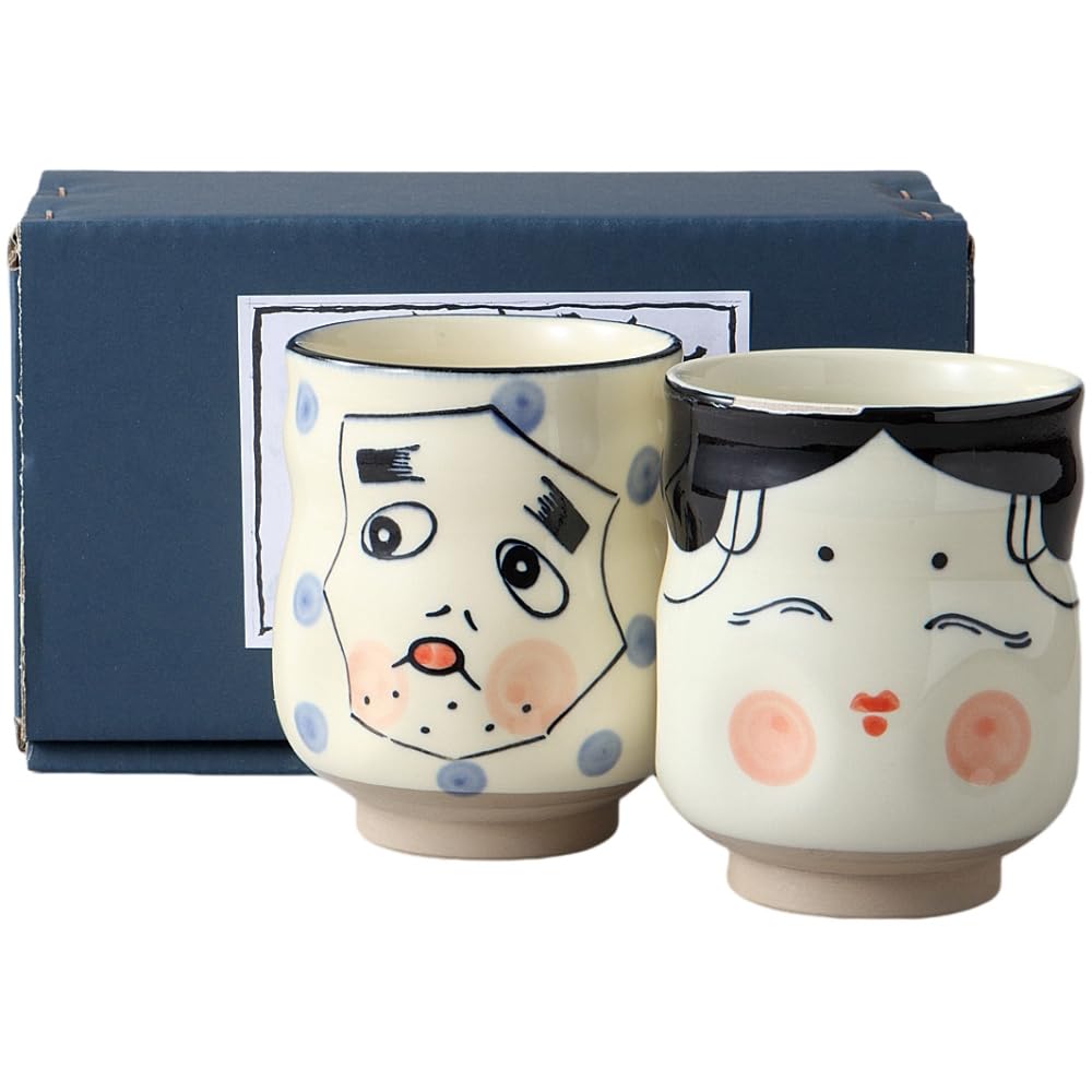 Amazon｜エールネット(Ale-net) 湯呑 ゆのみ ペア セット φ8×H9.8cm