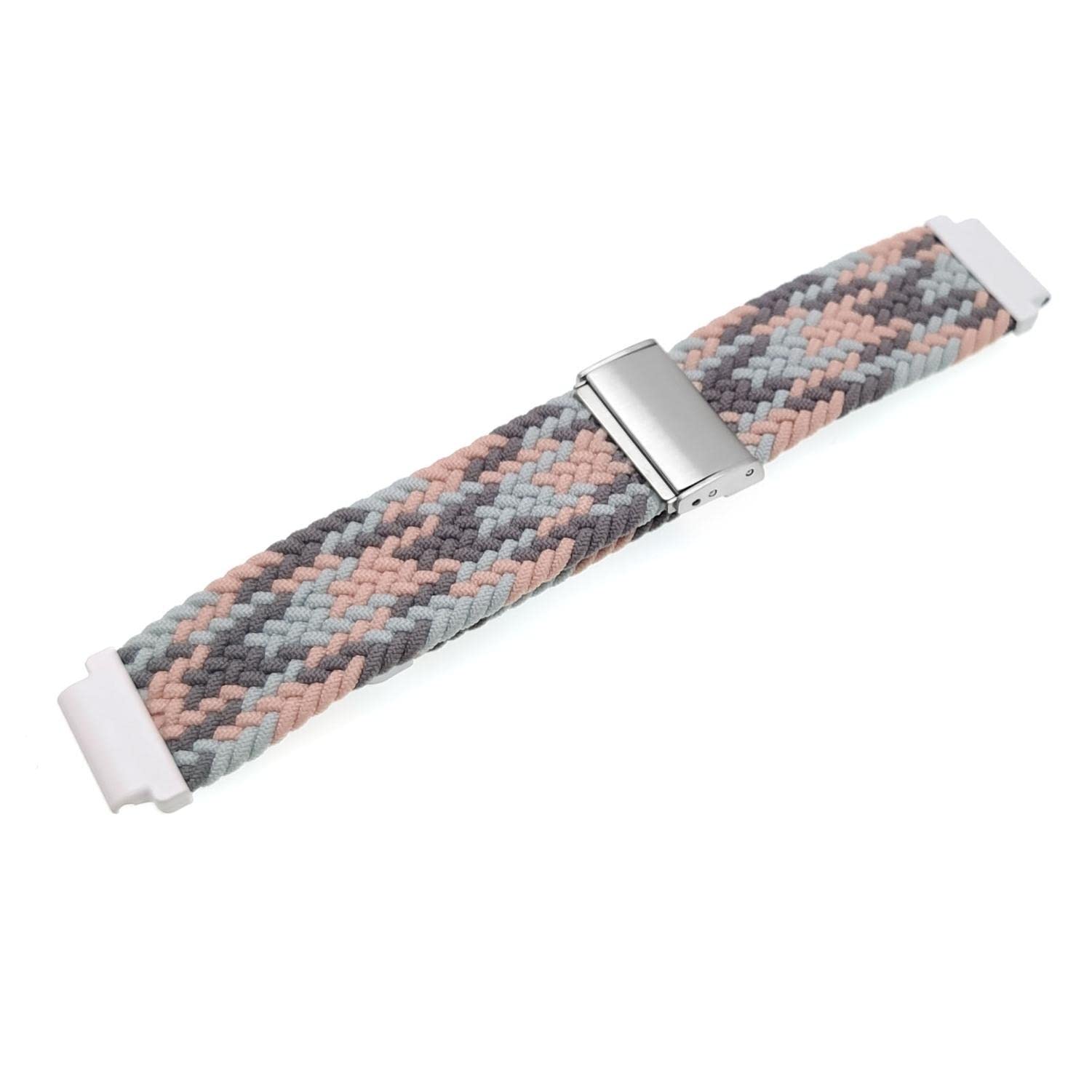 YOOSIDE Pleciony pasek do zegarka Garmin Venu 2 Plus, Venu Sq, Vivoactive 5, 20 mm, Vivomove 3, Forerunner 158, elastyczny, miękki, nylonowy, na nadgarstek, z regulowanym zapięciem, 20mm, Nylon, Bez