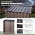 Aoxun 5x3 FT Outdoor Storage Shed with Base, Shed with Sloping Roof, Brown