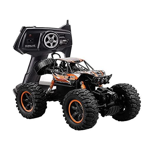 RC Coche Todo Terreno ATV 1:12, Motor Dual, Neumáticos Antideslizantes, Carcasa A Prueba De Explosiones, Anfibio, Camión Monstruo, Coche A La Deriva para Exteriores Y Agua (Orange)